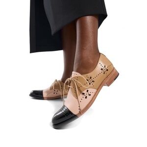The Office of Angela Scott Mr. Ava Perforated Spectator Derby Shoes Size 38, US8